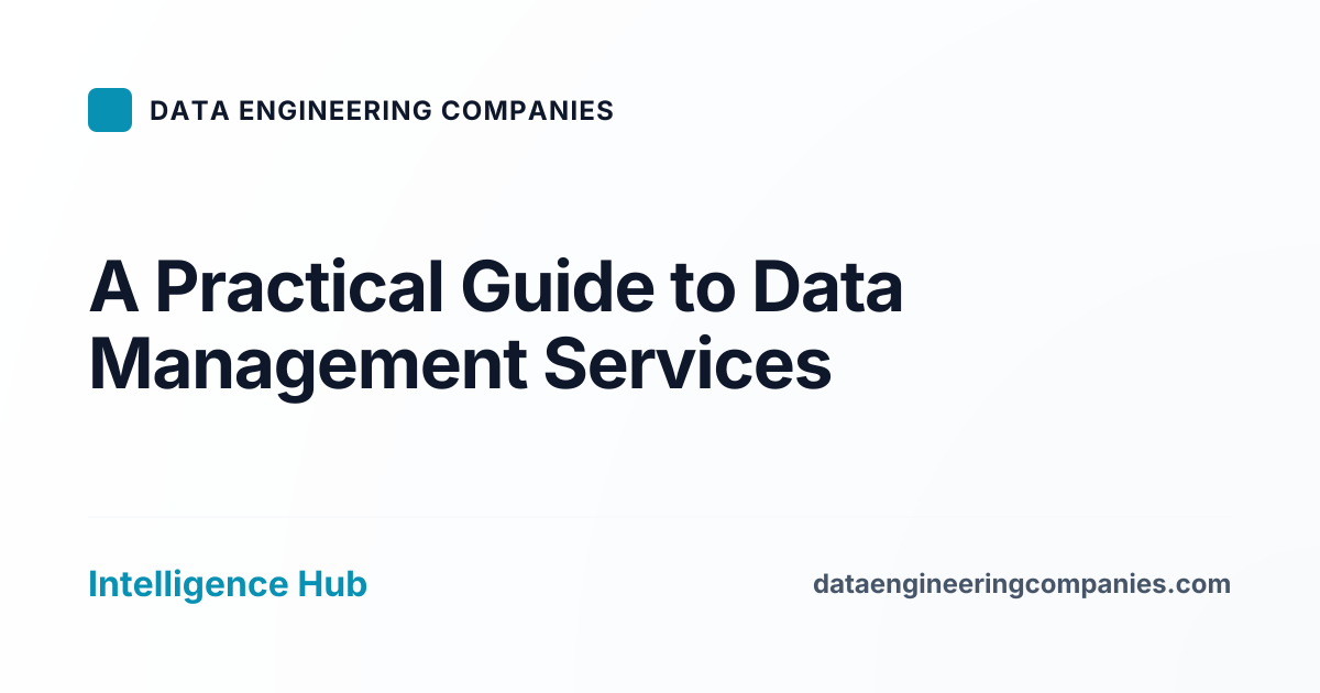 A Practical Guide to Data Management Services