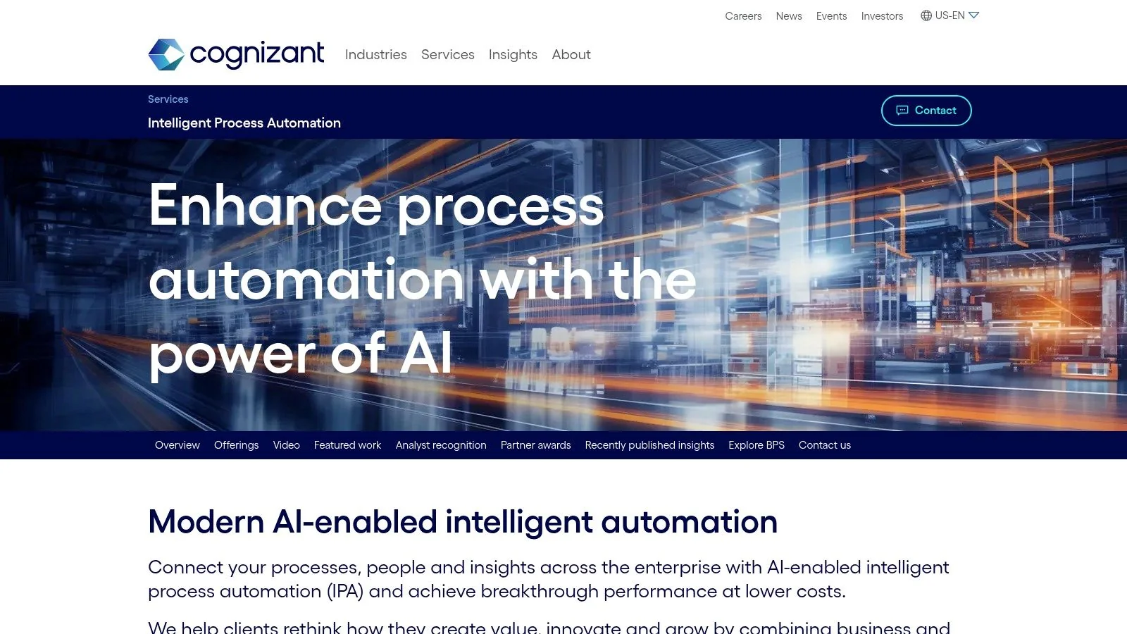 Cognizant (Intelligent Process Automation and AI Services)