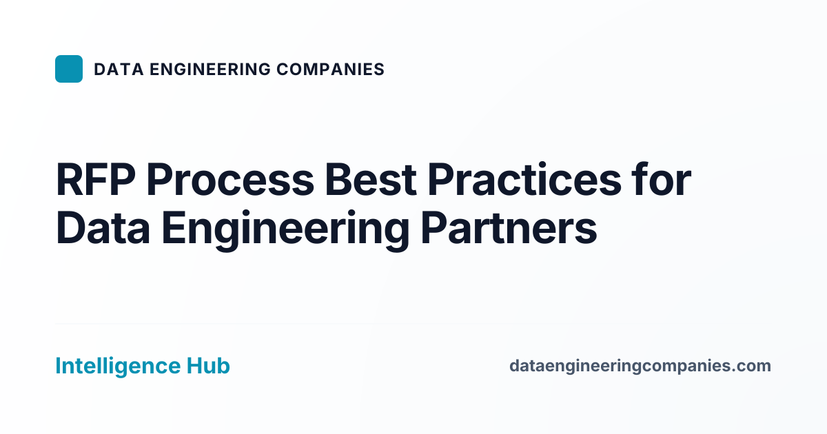 RFP Process Best Practices for Data Engineering Partners