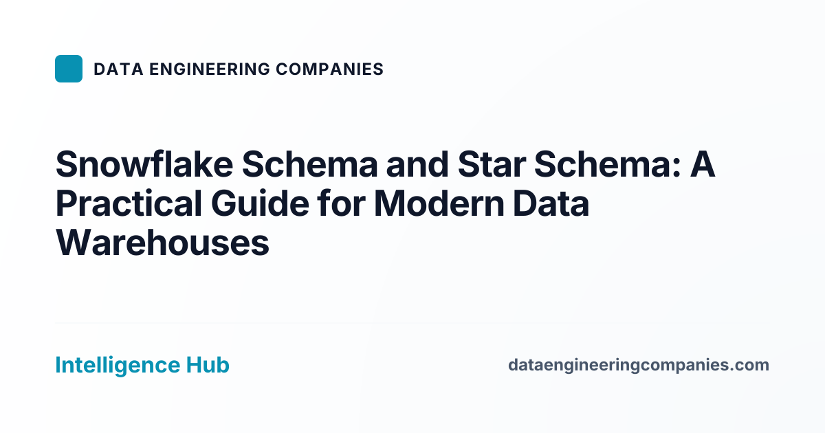 Snowflake Schema and Star Schema: A Practical Guide for Modern Data Warehouses