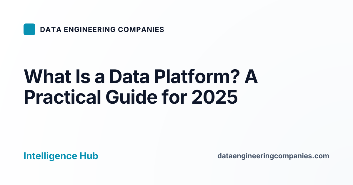 What Is a Data Platform? A Practical Guide for 2025